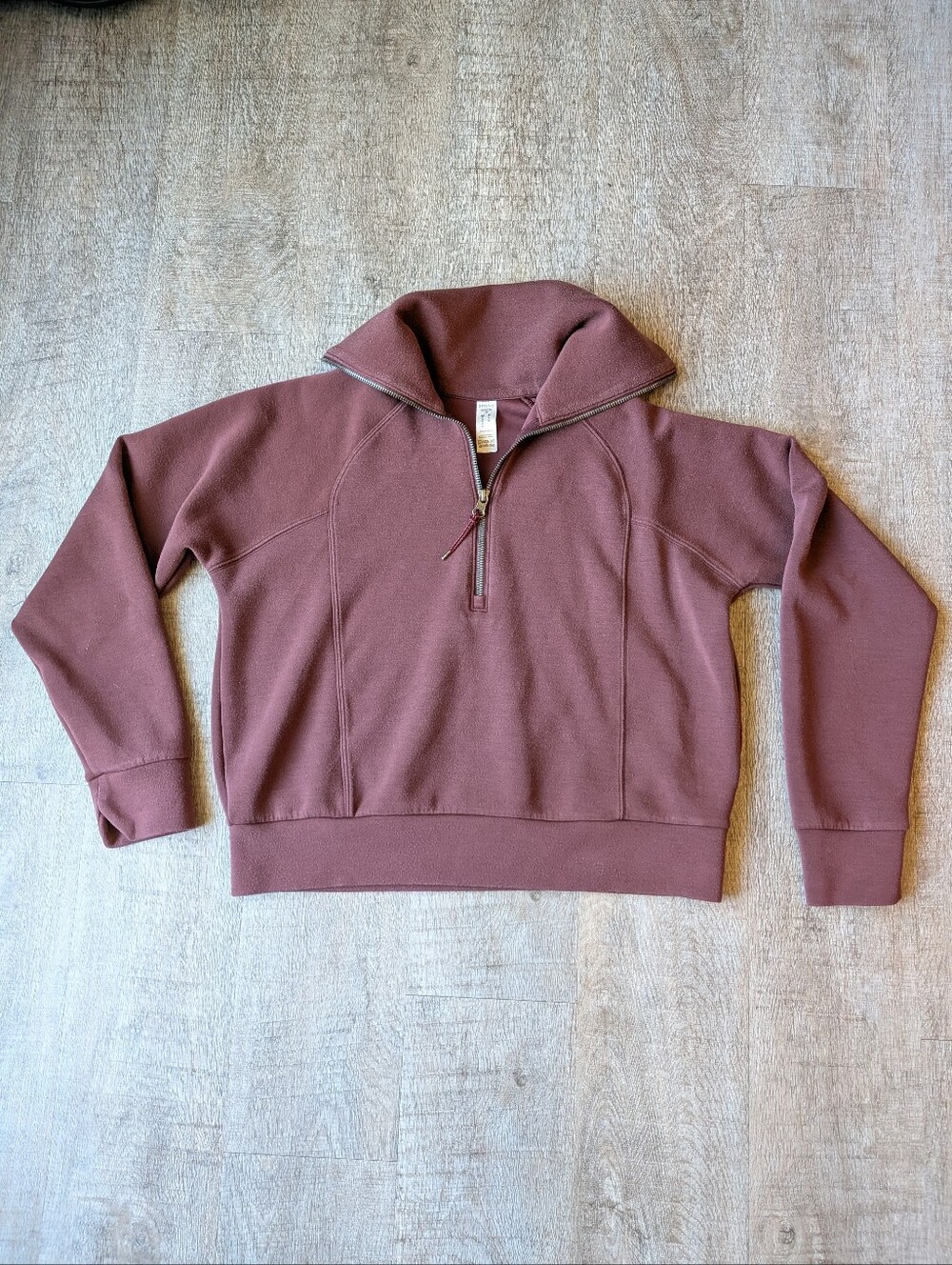 Spanx AirEssentials Half Zip Dusty Mauve - Size XS Athletic Athleisure Gym